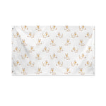 Cartoon Bull Terrier Pattern Print Polyester Flag