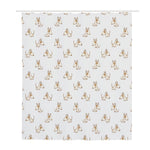 Cartoon Bull Terrier Pattern Print Polyester Shower Curtain