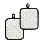 Cartoon Bull Terrier Pattern Print Pot Holders