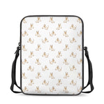 Cartoon Bull Terrier Pattern Print Rectangular Crossbody Bag