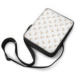 Cartoon Bull Terrier Pattern Print Rectangular Crossbody Bag