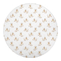 Cartoon Bull Terrier Pattern Print Round Blanket