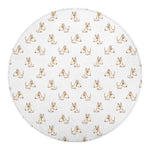 Cartoon Bull Terrier Pattern Print Round Blanket
