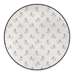 Cartoon Bull Terrier Pattern Print Round Floor Mat
