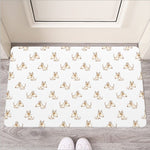 Cartoon Bull Terrier Pattern Print Rubber Doormat