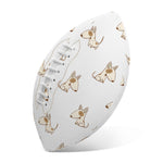 Cartoon Bull Terrier Pattern Print Rugby Ball