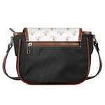 Cartoon Bull Terrier Pattern Print Saddle Bag