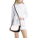 Cartoon Bull Terrier Pattern Print Saddle Bag