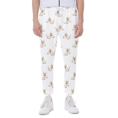 Cartoon Bull Terrier Pattern Print Scuba Joggers