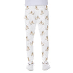 Cartoon Bull Terrier Pattern Print Scuba Joggers