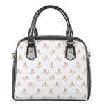 Cartoon Bull Terrier Pattern Print Shoulder Handbag