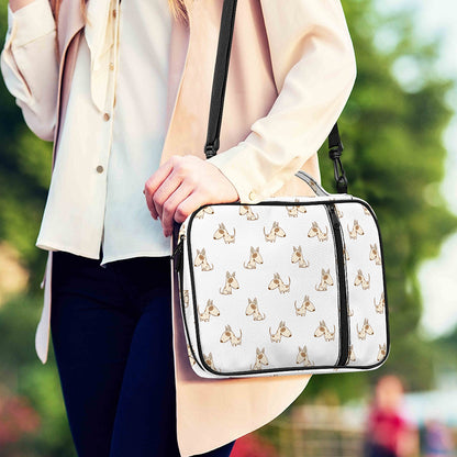 Cartoon Bull Terrier Pattern Print Shoulder Strap Bible Bag