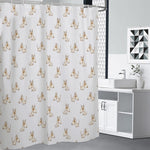 Cartoon Bull Terrier Pattern Print Shower Curtain