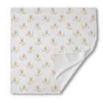 Cartoon Bull Terrier Pattern Print Silk Bandana