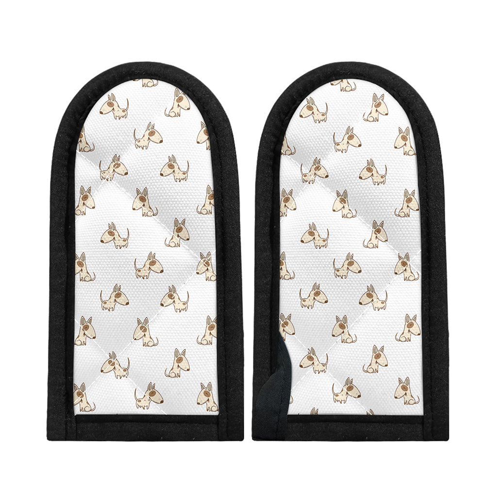 Cartoon Bull Terrier Pattern Print Skillet Handle Cover
