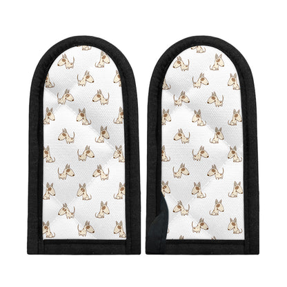 Cartoon Bull Terrier Pattern Print Skillet Handle Cover
