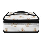 Cartoon Bull Terrier Pattern Print Small Lunch Bag