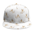 Cartoon Bull Terrier Pattern Print Snapback Cap