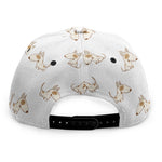 Cartoon Bull Terrier Pattern Print Snapback Cap