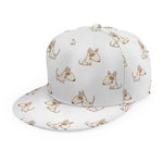 Cartoon Bull Terrier Pattern Print Snapback Cap