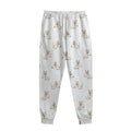 Cartoon Bull Terrier Pattern Print Sweatpants