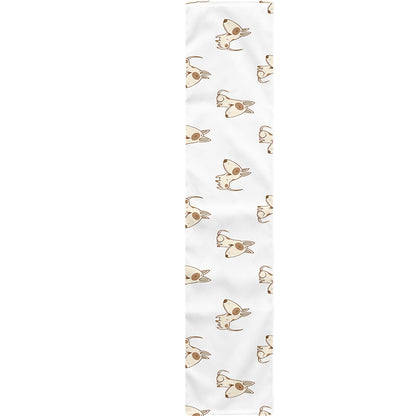 Cartoon Bull Terrier Pattern Print Table Runner