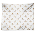 Cartoon Bull Terrier Pattern Print Tapestry