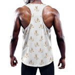 Cartoon Bull Terrier Pattern Print Training Tank Top
