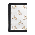 Cartoon Bull Terrier Pattern Print Trifold Wallet