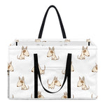 Cartoon Bull Terrier Pattern Print Utility Tote Bag