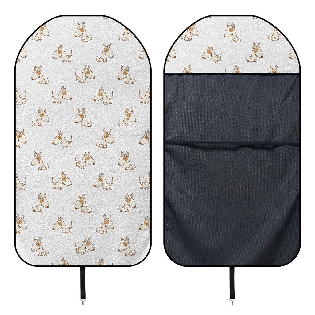 Cartoon Bull Terrier Pattern Print Waterproof Car Seat Cover