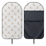 Cartoon Bull Terrier Pattern Print Waterproof Car Seat Cover
