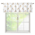 Cartoon Bull Terrier Pattern Print Window Valance