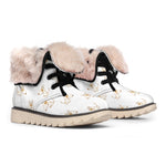 Cartoon Bull Terrier Pattern Print Winter Boots