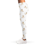 Cartoon Bull Terrier Pattern Print Women's Leggings