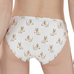 Cartoon Bull Terrier Pattern Print Women's Panties