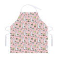 Cartoon Cactus And Llama Pattern Print Adjustable Apron