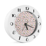 Cartoon Cactus And Llama Pattern Print Alarm Clock