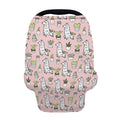 Cartoon Cactus And Llama Pattern Print Baby Seat Cover