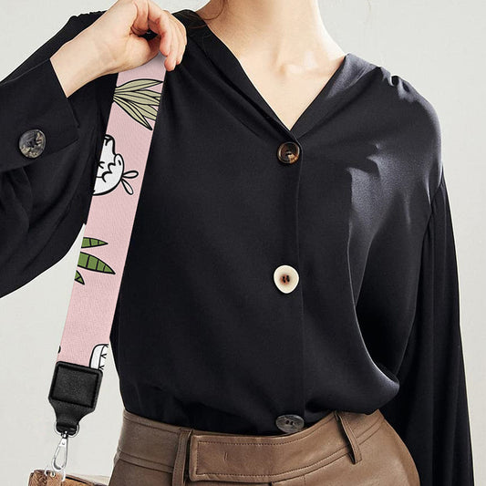 Cartoon Cactus And Llama Pattern Print Bag Strap