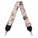 Cartoon Cactus And Llama Pattern Print Bag Strap