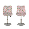 Cartoon Cactus And Llama Pattern Print Bar Stool Covers