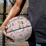 Cartoon Cactus And Llama Pattern Print Basketball