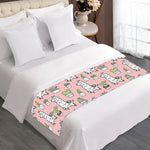 Cartoon Cactus And Llama Pattern Print Bed Runner