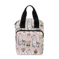 Cartoon Cactus And Llama Pattern Print Bible Tote Bag