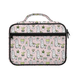 Cartoon Cactus And Llama Pattern Print Briefcase Bible Bag