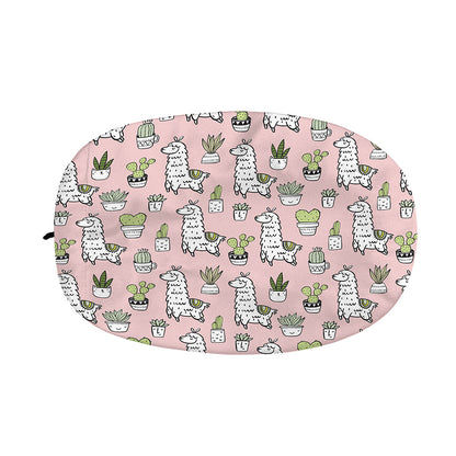 Cartoon Cactus And Llama Pattern Print Car Side Mirror Covers