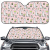 Cartoon Cactus And Llama Pattern Print Car Windshield Sun Shade