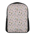 Cartoon Cactus And Llama Pattern Print Casual Backpack