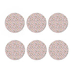 Cartoon Cactus And Llama Pattern Print Coaster Set
